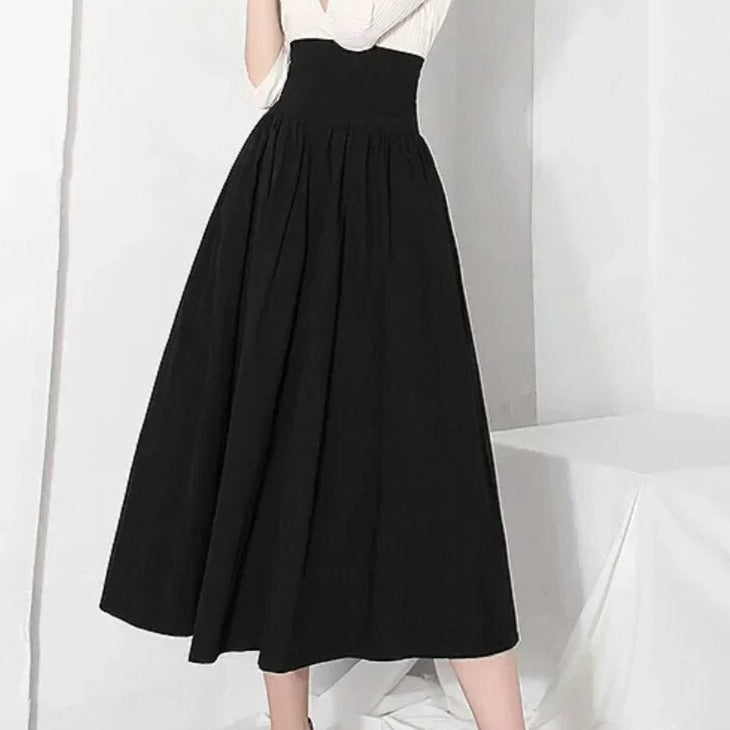 Mustnova High Waist Long Skirt Vintage